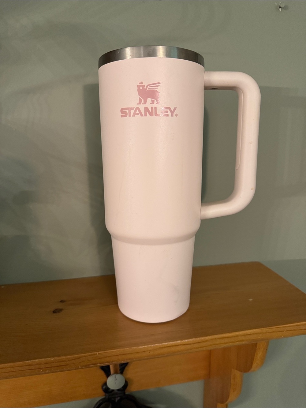 Stanley Light Pink Insulated Travel Mug with Handle